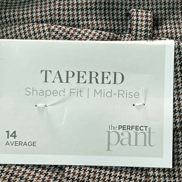 New Christopher & Banks Pants Womens 14 Houndstooth Tapered Mid Rise Sha… - Picture 6 of 9